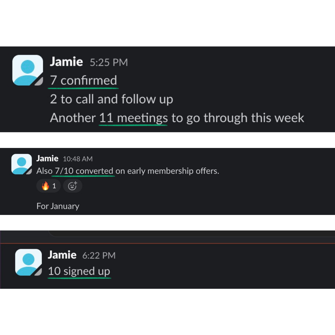 7 confirmed, 11 more meetings booked